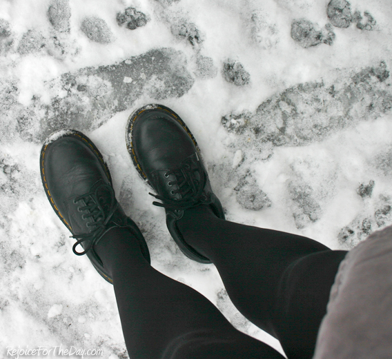 Doc Martens in the snow