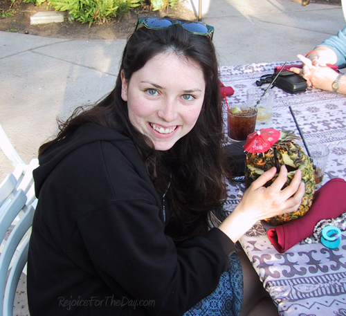 Me, circa 2003, with my one and only pineapple drink.