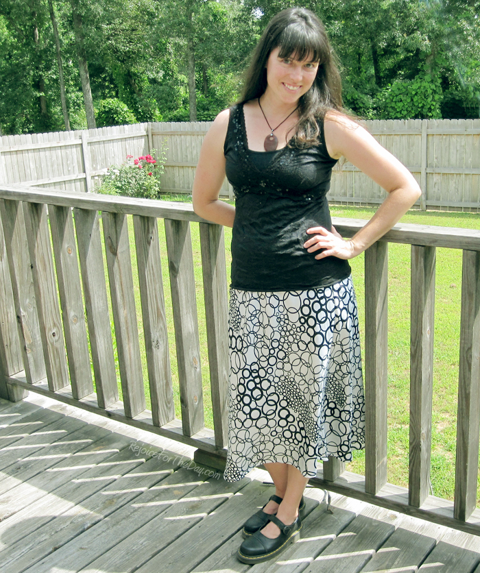 geometric patterned skirt