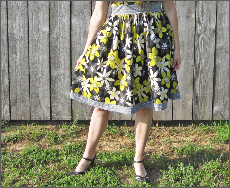 retro gathered skirt dress