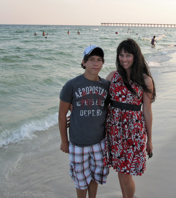 Me and EJ on the beach