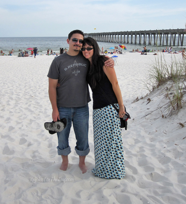 Me and Stephen on the beach