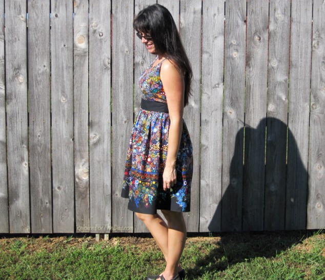 geometric printed dress
