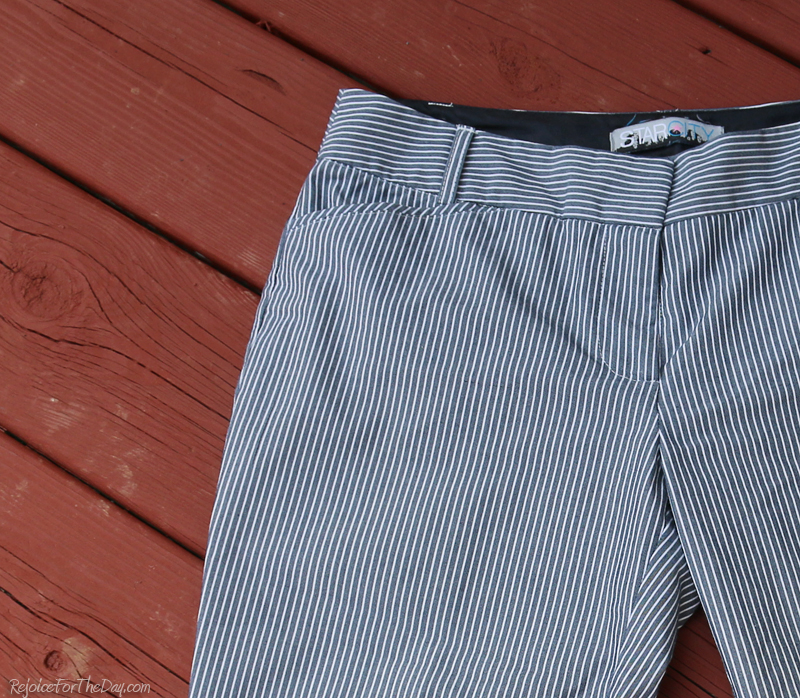 cropped pants close up