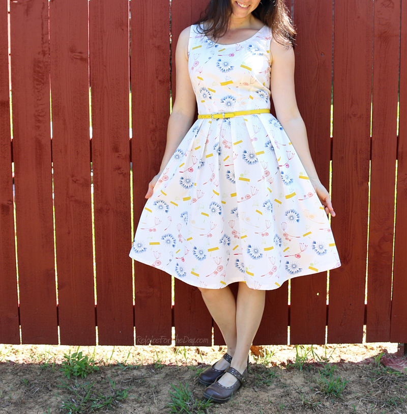 retro style fit and flare dress