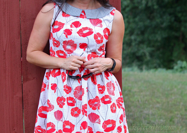 the Vintage Poppy Emery dress with collar